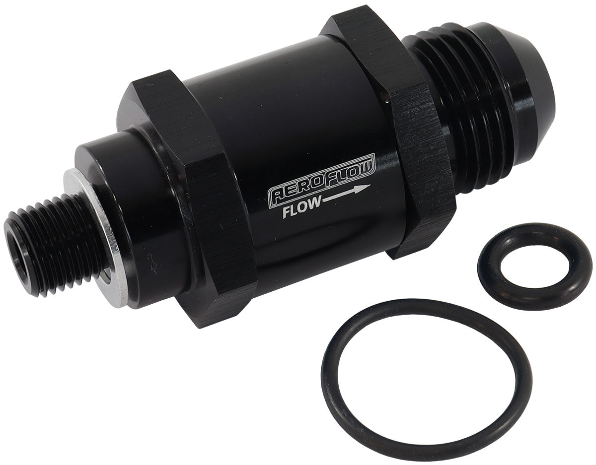 Aeroflow AF616-06BLK M10 X 1.0MM X -6AN CHECK VALVEBLACK MALE TO MALE BOSCH PUMP