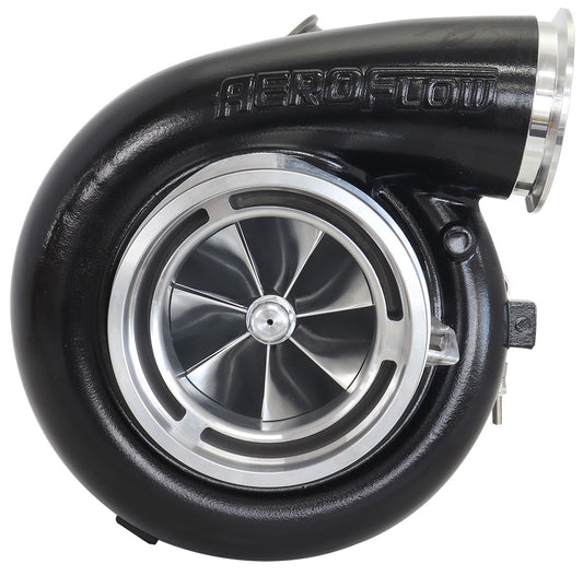 BOOSTED 106102 V-Band 1.22 Turbocharger 2500HP, Hi Temp Black Finish (External Wastegate, V-Band Inlet & Exhaust Flanges)