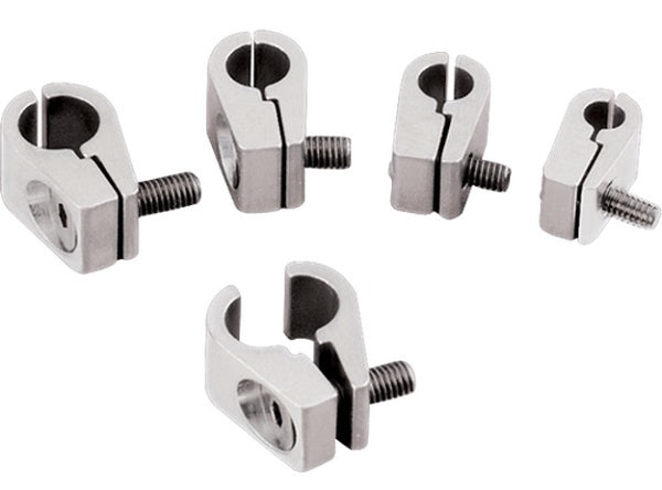 Billet Specialties BS65210 Line Clamps suit 1/4" Line With 8-32 X 5/8" S/S Bolts 4 Pack