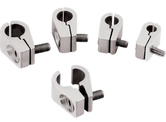 Billet Specialties BS65210 Line Clamps suit 1/4" Line With 8-32 X 5/8" S/S Bolts 4 Pack