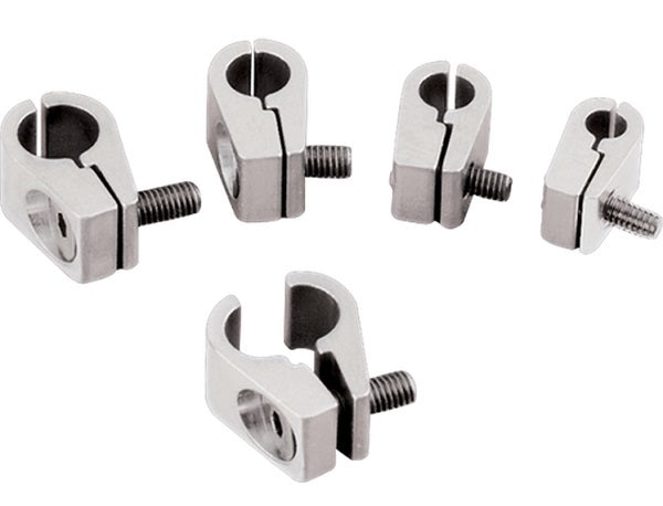 Billet Specialties BS65410 Line Clamps suit 3/8" Line With 10-32 X 3/4" S/S Bolts 4 Pack