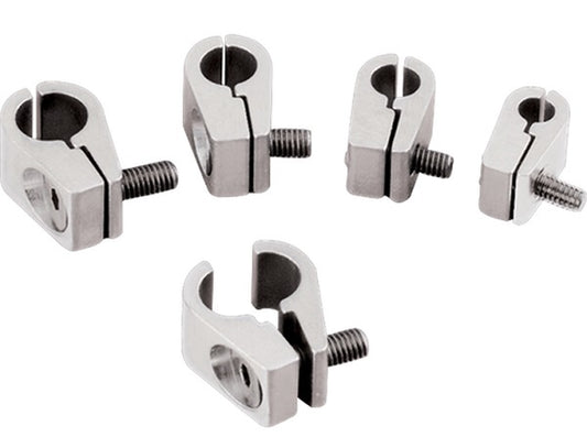 Billet Specialties BS65410 Line Clamps suit 3/8" Line With 10-32 X 3/4" S/S Bolts 4 Pack