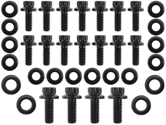 Aeroflow AF37-2351 Small Block Chev Oil Pan Bolt Kit 1 Piec Gask 12 Point Blacksbc Aeroflow - Af 37-2351
