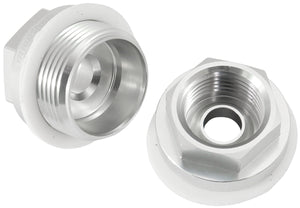 Aeroflow AF700-03S HOLLEY CARB INLET FITTING SILVER MALE 7/8-20" TO 5/8-18"