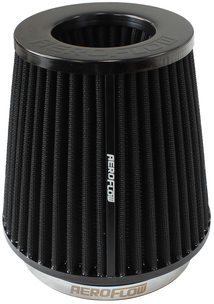 Aeroflow AF2711-2800 5" Clamp-On Inv Tapered Filter4.5 / 6.5 O.D, 6" H Black