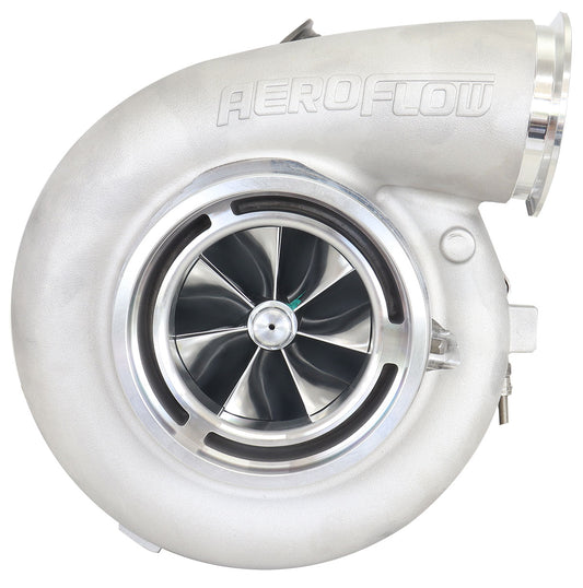 BOOSTED 102102 V-Band 1.22 Turbocharger 2500HP, Natural Cast Finish (External Wastegate, V-Band Inlet & Exhaust Flanges)