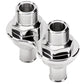 Billet Specialties BS66825 Firewall Bulkhead - Polished Heater 2-Port With -10An Line & 5/8" Push-On Hose