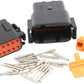 Aeroflow AF49-9112 Weathertight Dtm 12 Pin Black Connector Kit Deutsch Dtm Styl