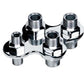 Billet Specialties BS66920 Polished 4 Port A/C Firewall Bulkhead -6An & -10An