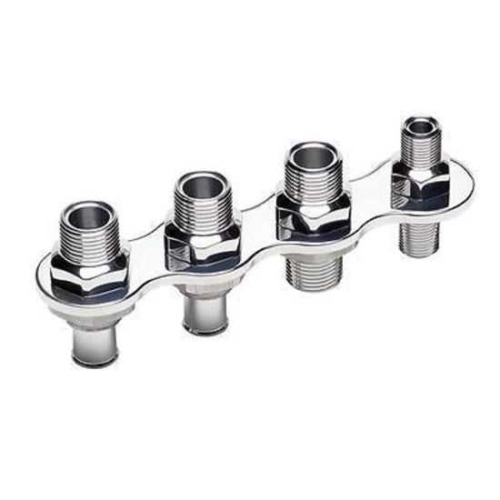 Billet Specialties BS66935 Polished 4 Port A/C & Heater Bulkhead