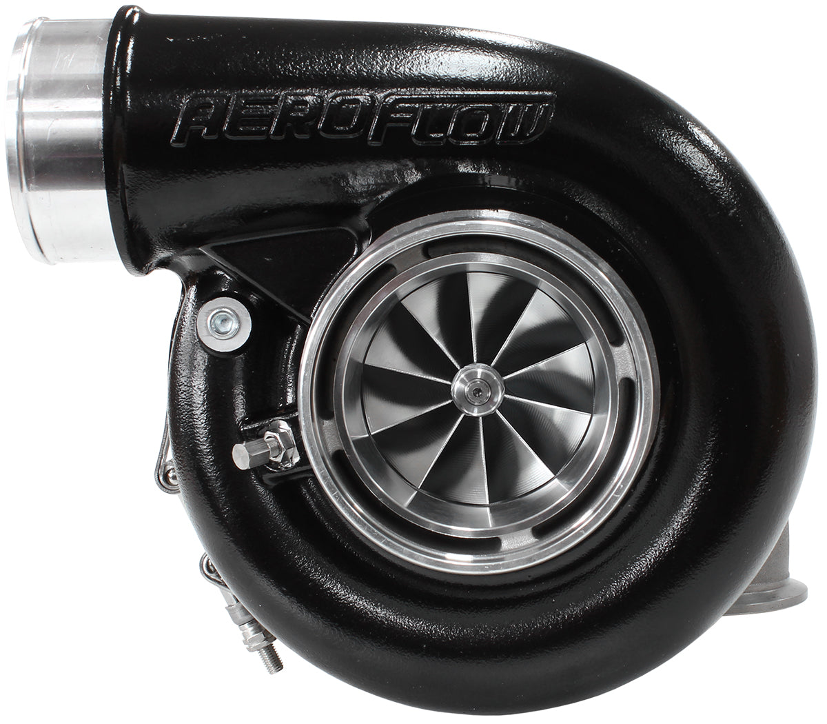 Aeroflow AF8005-4108BLK Boosted 7375 1.1 VBand Reversev-Band Outlet G42 Black