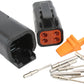 Aeroflow AF49-9104 Weathertight Dtm 4 Pin Black Connector Kit Deutsch Dtm Styl