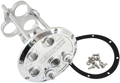 Aeroflow AF64-4056 Low Profile Triple Pump HANgerfuel 450 525Lph Polished Bille