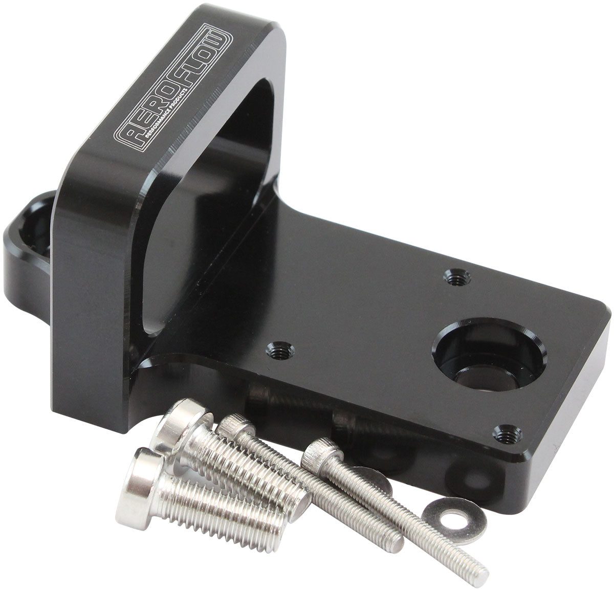 Aeroflow AF64-1236 4 Port Boost SolenoID Mountingholder Bracket Black Mac Valve Aeroflow- AF 64-1236