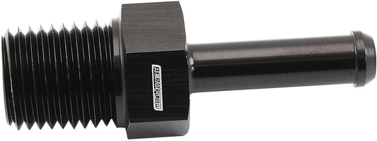 Aeroflow AF841-04-04BLK Male 1/4" NPT to 1/4" Barb Black Straight Male to Male