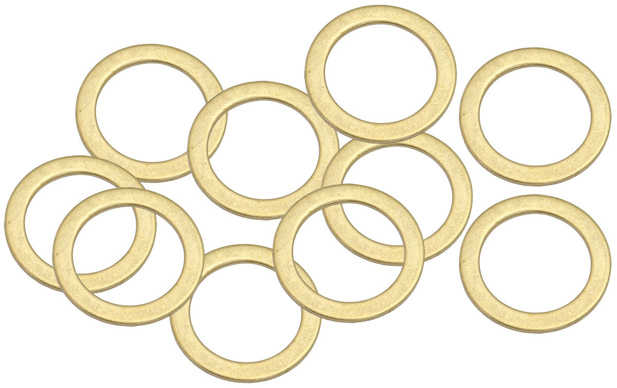 Aeroflow AF181-16 Brass Crush Washer Metric M16 16mm ID Suit M16 Thread 10 Pac