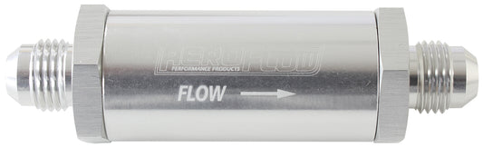 Aeroflow AF607-06S -6AN Turbo Inline Oil Filter Silver 30 Micron Washable