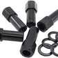 Aeroflow AF3018-9000 M14 X 1.50mm 1.38" SHANK OPEN WHEEL NUTS BLACK (5 PACK)
