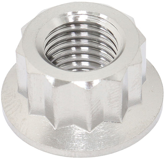 Aeroflow AF3503-0010 M10X1.25mm Titanium Nut 12 Point Single M10 X 1.25