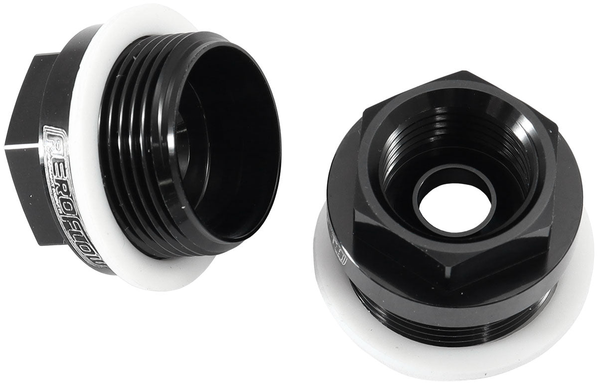 Aeroflow AF700-03BLK HOLLEY CARB INLET FITTING BLACK MALE 7/8-20" TO 5/8-18"