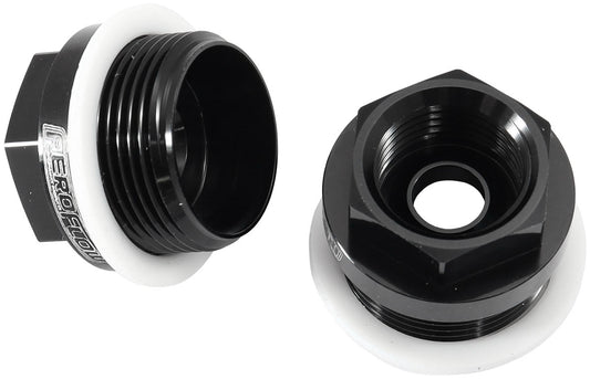 Aeroflow AF700-03BLK HOLLEY CARB INLET FITTING BLACK MALE 7/8-20" TO 5/8-18"