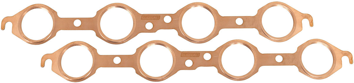 Aeroflow AF1854-1004 Gm LS Round Exhaust Gaskets Copper Embossed (pair) LS1 Chev