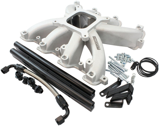 Aeroflow AF6050-5000 Gm LS Carby Intake Manifold Cathedral Port EFI LS1 LS2 Natural Aeroflow - Af6050-5000
