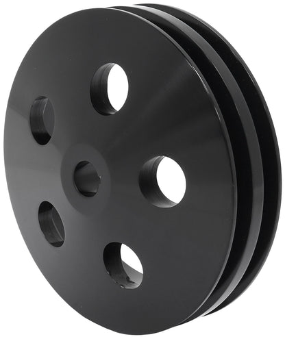 Aeroflow AF83-1004BLK POWER STEERING PULLEY DOUBLE BLACK 5/8 SHAFT GM SAGINAW