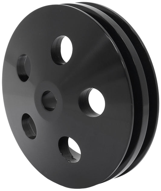 Aeroflow AF83-1004BLK POWER STEERING PULLEY DOUBLE BLACK 5/8 SHAFT GM SAGINAW