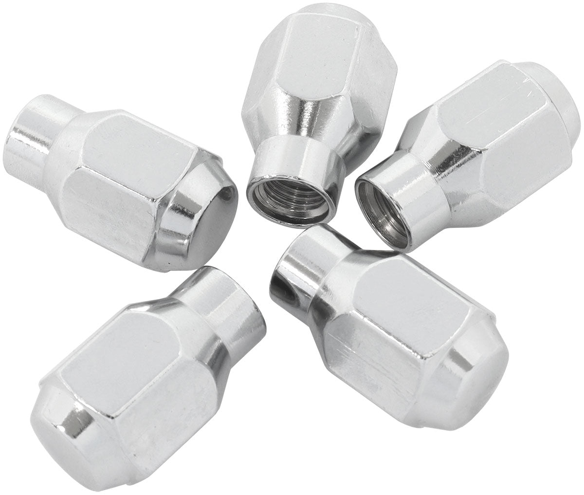 Aeroflow AF3048-4000 CONICAL ET CLOSED NUTS M14x1.5CHROME M14 x 1.50mm WHEEL (5)