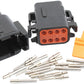 Aeroflow AF49-9108 Weathertight Dtm 8 Pin Black Connector Kit Deutsch Dtm Styl