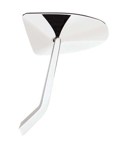 Billet Specialties BS73820 Oblique Mirror Head L/H Polished Billet Aluminium With Stainless Steel Swivel (each)