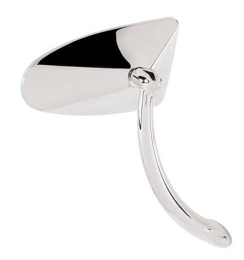 Billet Specialties BS74820 Exterior Rearview Mirror Kits - Polished Oblique 4.75" X 2.5" Head With 6" Long Arm (pair)