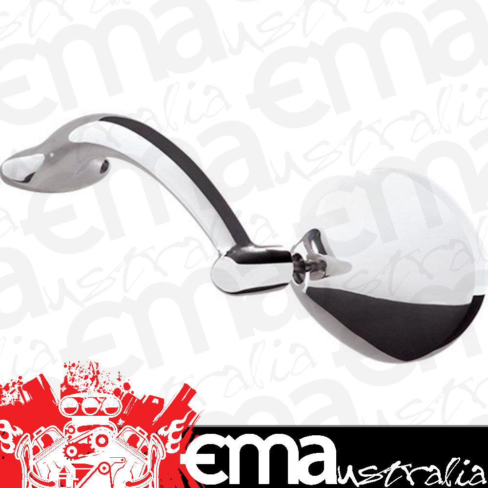 Billet Specialties BS74920 Polished Alloy Oval Offset Side Mirror Set (pair)