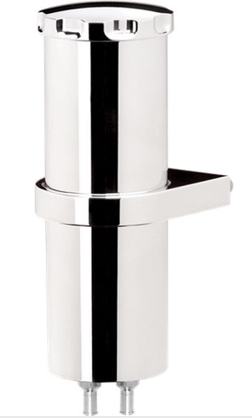 Billet Specialties BS77109 Billet Overflow/Recovery Tank 444Ml Smooth Polished Finish With Bracket 2-7/8" O.D X 8-3/4" H