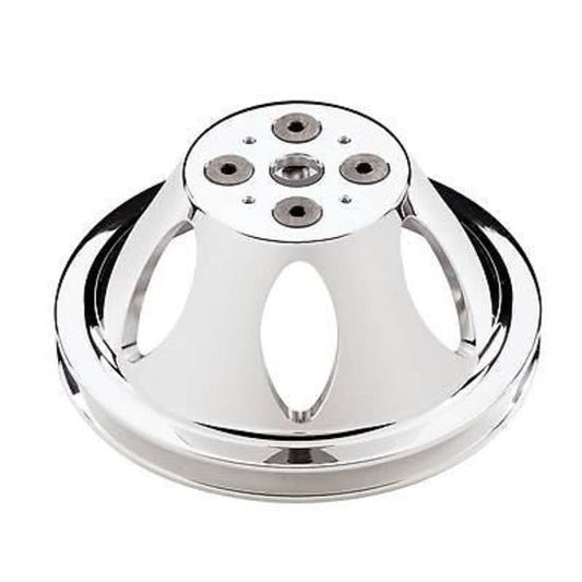 Billet Specialties BS80120 Single V Polished Water Pump Pulley Chev Short Pump