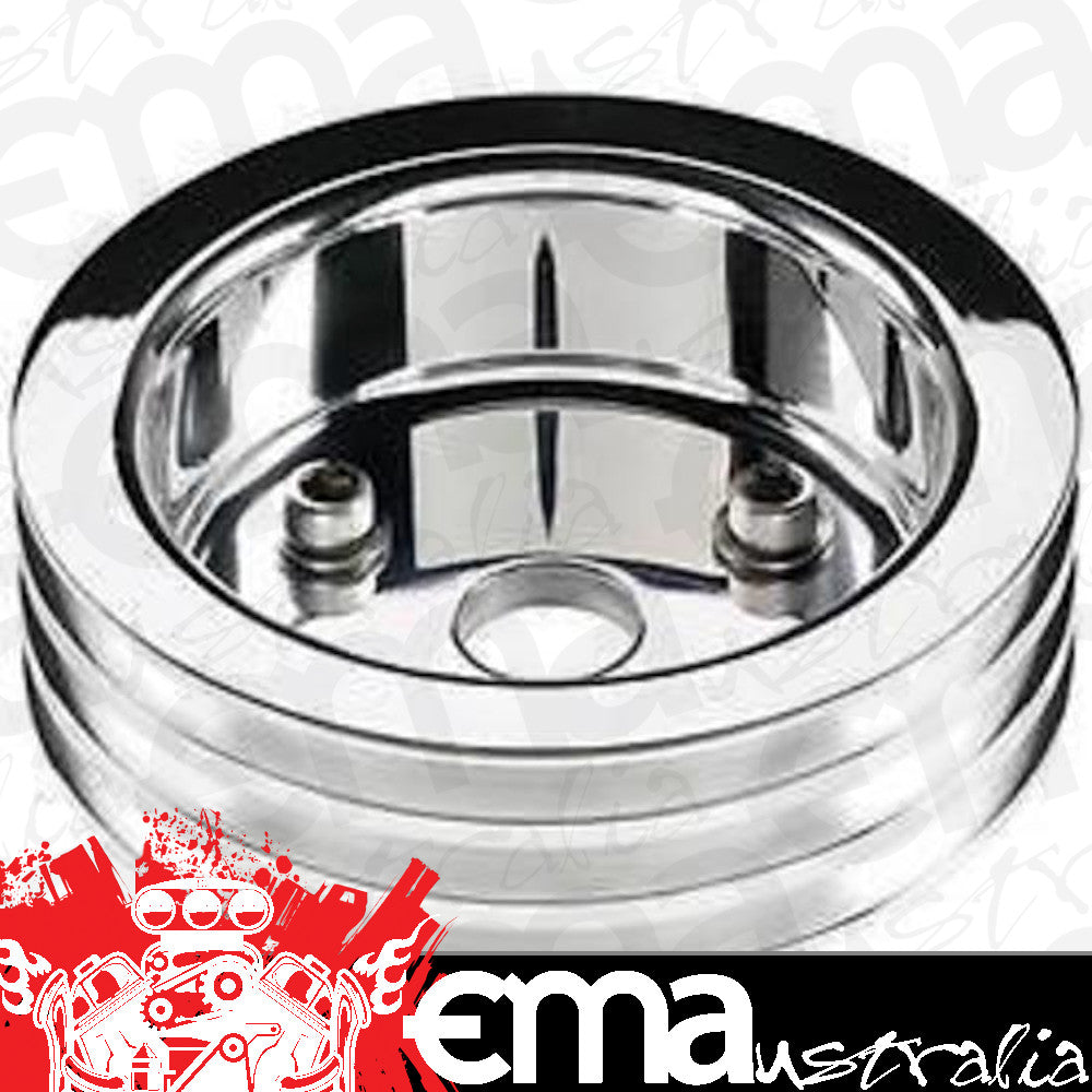 Billet Specialties BS81320 Polished Crank Pulley Chev SB Triple V Short W/Pump