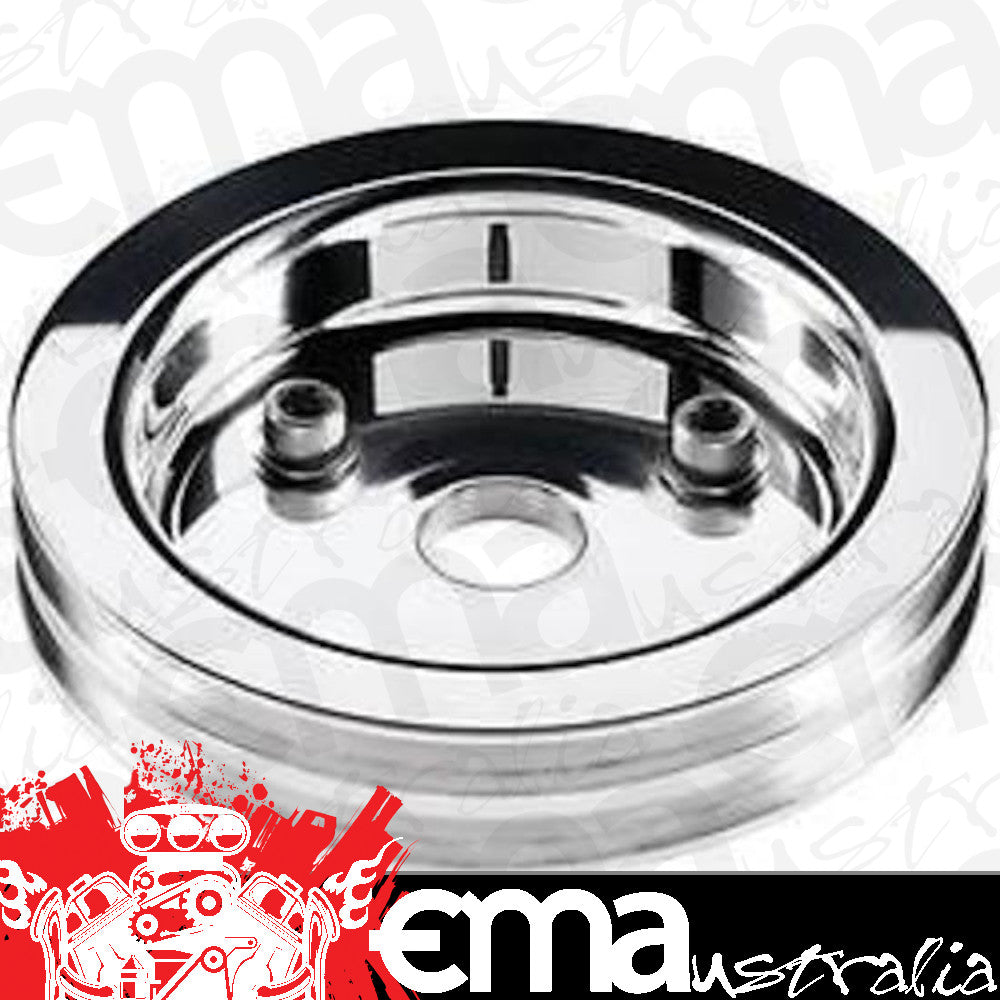 Billet Specialties BS83220 Polished Crank Pulley Chev BB Dual V Short W/Pump