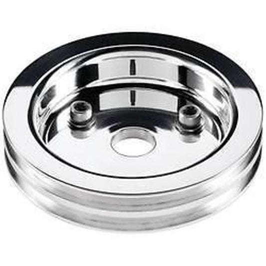 Billet Specialties BS83220 Polished Crank Pulley Chev BB Dual V Short W/Pump