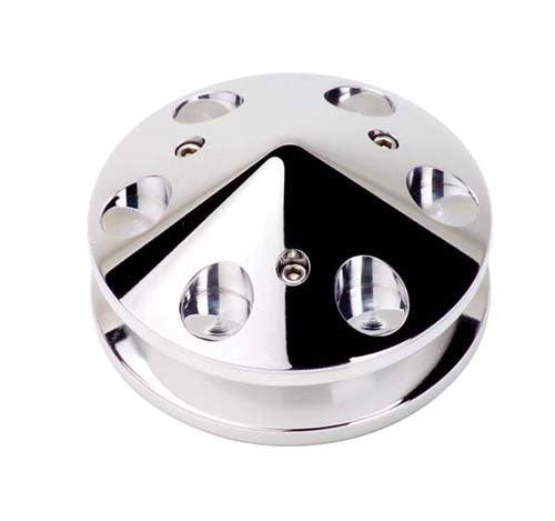 Billet Specialties BS85120 Alternator Pulley - Polished 2.5" O.D Fits Most Gm Delco & Ford Alternators