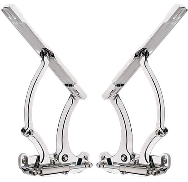 Billet Specialties BS873610 Billet Bonnet Hinges Polished suit Chev Camaro 1967-69, Chevelle & El Camino 1965-67