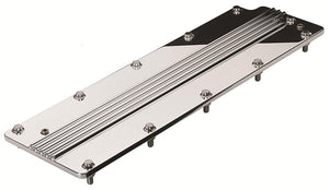Billet Specialties BS95050 Valley Cover - Polished Ribbed suit Gm Ls Series With Carburetted Manifold