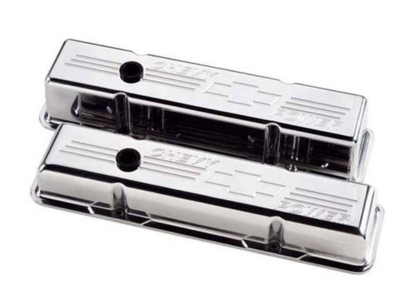 Billet Specialties BS95122 Chev SB V8 Polished Alloy Valve Covers Chev Power