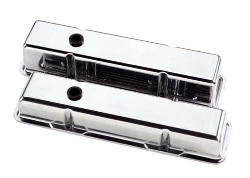 Billet Specialties BS95229 Chev SB Polished Alloy Tall Valve Covers Plain