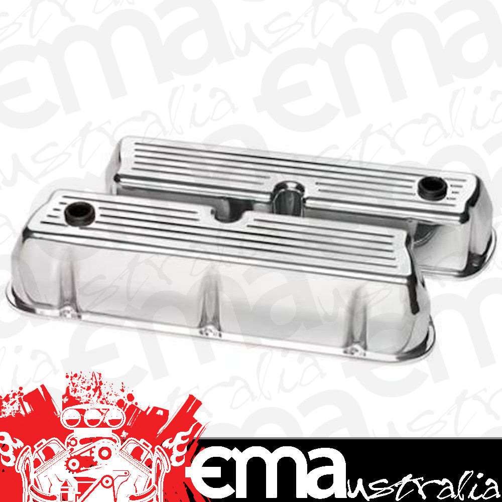 Billet Specialties BS95320 Ford 289-351W Tall Polished Alloy Valve Covers