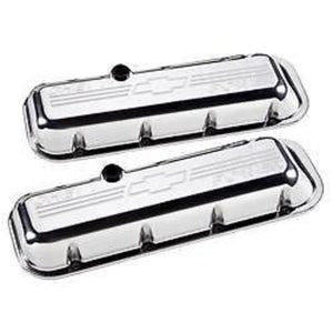 Billet Specialties BS96022 Polished Aluminium Bowtie Valve Covers Chev BB Short