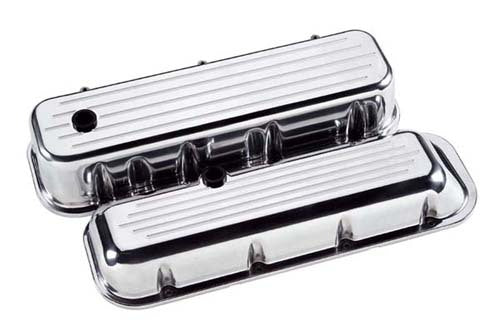 Billet Specialties BS96120 Polished Aluminium Valve Covers Ball Milled suit Big
