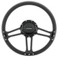 Billet Specialties BSBLK29263DRAFT 14" Billet "Draft" Black Steering Wheel Half Wrap, Horn Button And Adapter Sold Separately