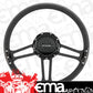 Billet Specialties BSBLK29263DRAFT 14" Billet "Draft" Black Steering Wheel Half Wrap, Horn Button And Adapter Sold Separately