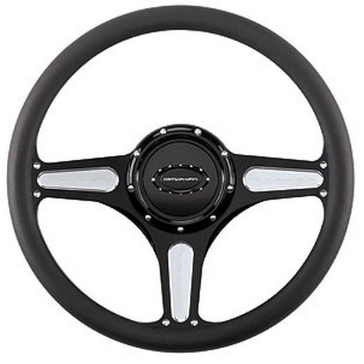 Billet Specialties BSBLK30103 14" Billet "Street Lite" Black Steering Wheel